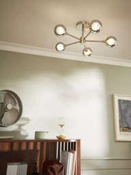John Lewis Huxley 5 Arm Semi Flush Ceiling Light - thumbnail 2