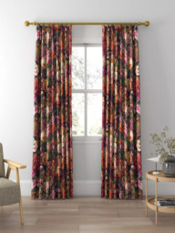 Sanderson Very Rose and Peony Made to Measure Curtains or Roman Blind, Wild Plum - thumbnail 3