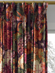 Sanderson Very Rose and Peony Made to Measure Curtains or Roman Blind, Wild Plum - thumbnail 6