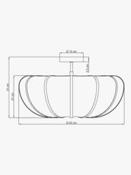 John Lewis Pumpkin Uplighter Semi Flush Ceiling Light, Oatmeal - thumbnail 2
