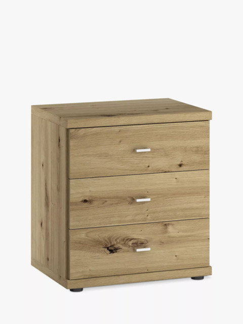 John Lewis Elstra 3 Drawer Bedside Table - image 1