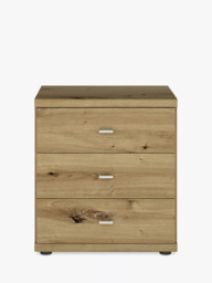John Lewis Elstra 3 Drawer Bedside Table - thumbnail 2