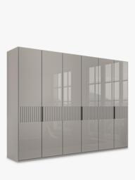 John Lewis Newlyn 3m Hinged Wardrobe with 6 Glass Doors