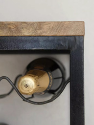 nkuku Obra Mango Wood Wine Rack, 28 Bottle, Natural/Black - thumbnail 3