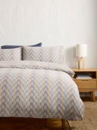 John Lewis Merida Chevron Pure Cotton Jacquard Duvet Cover Set - thumbnail 6