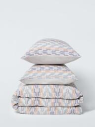 John Lewis Merida Chevron Pure Cotton Jacquard Duvet Cover Set - thumbnail 5