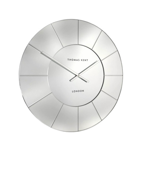 Thomas Kent Hamilton Mirrored Wall Clock, Silver Mirror - image 1