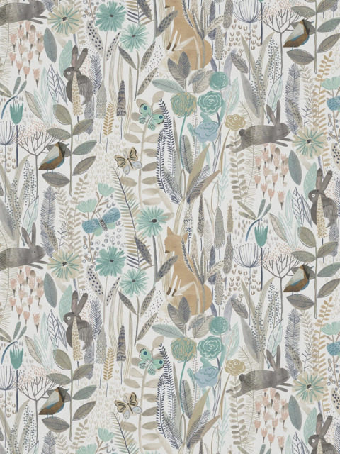 Harlequin Hide And Seek Made to Measure Curtains or Roman Blind, Linen/Duck Egg/Stone - image 1