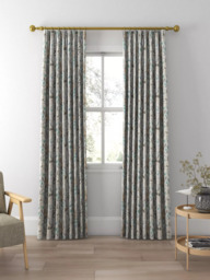 Harlequin Hide And Seek Made to Measure Curtains or Roman Blind, Linen/Duck Egg/Stone - thumbnail 3