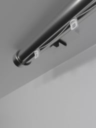 John Lewis Made to Order Select Curl Gliding Curtain Pole with Stud Finial, Ceiling Fix, Dia.30mm - thumbnail 4