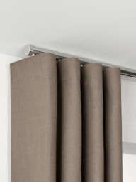 John Lewis Made to Order Select Curl Gliding Curtain Pole with Stud Finial, Ceiling Fix, Dia.30mm - thumbnail 1