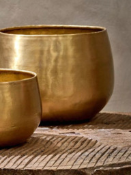 Nkuku Atsu Brass Planter - thumbnail 3