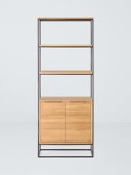 John Lewis Calia Bookcase with Storage, Solid Oak - thumbnail 3