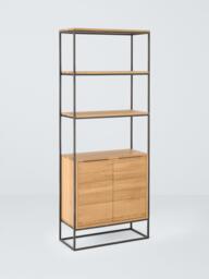 John Lewis Calia Bookcase with Storage, Solid Oak - thumbnail 1