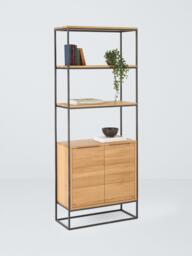 John Lewis Calia Bookcase with Storage, Solid Oak - thumbnail 5