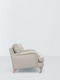 John Lewis Otley Large 3 Seater Sofa, Light Leg, Ticking Stripe Green Version 2 - thumbnail 3