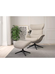 Flexlux More Relax Recliner Chair and Footstool, Black Leg - thumbnail 4
