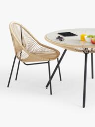 John Lewis Salsa 4-Seater Round Garden Dining Table & Chairs Set, Green - thumbnail 3