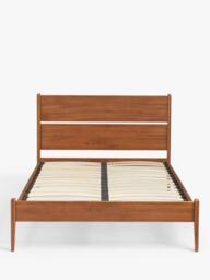 John Lewis Scandi Wood Bed Frame, Double, Walnut - thumbnail 3