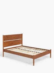 John Lewis Scandi Wood Bed Frame, Double, Walnut - thumbnail 1