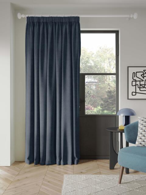John Lewis Matt Velvet Thermal Lined Pencil Pleat Door Curtain - image 1