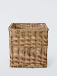John Lewis Square Woven Willow Basket, Light Natural, Large - thumbnail 2