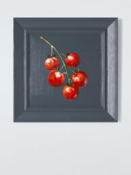 John Lewis Kitchen Art 'Tomatoes' Hand Painted Wall Art, 30 x 30cm, Navy - thumbnail 1