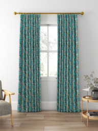 Clarke & Clarke Mallow Made to Measure Curtains or Roman Blind, Teal - thumbnail 3