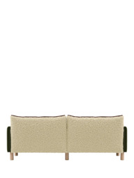 Cozmo Cozy 3 Seater Sofa, Dark Green Velvet Cream - thumbnail 5