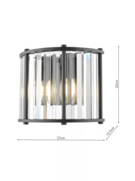 Där Kiran Glass 2 Arm Wall Light - thumbnail 5