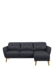 John Lewis Arlo RHF Chaise Leather Sofa, Light Leg - thumbnail 5