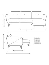 John Lewis Arlo RHF Chaise Leather Sofa, Light Leg - thumbnail 2