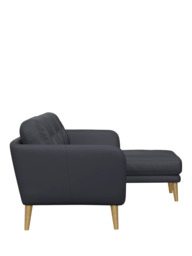John Lewis Arlo RHF Chaise Leather Sofa, Light Leg - thumbnail 3