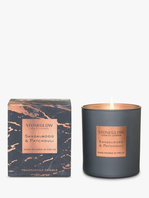Stoneglow Luna Sandalwood & Patchouli Scented Candle, 220g - image 1