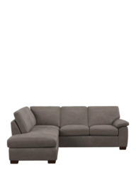 John Lewis Camden LHF Leather Corner Sofa, Dark Leg - thumbnail 5