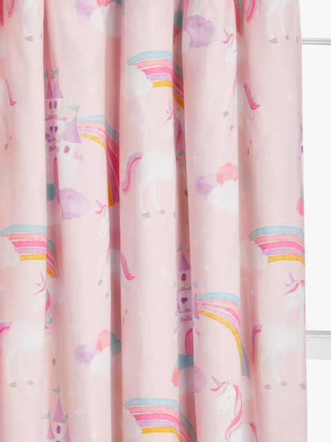John Lewis Magical Unicorn Pencil Pleat Pair Blackout Lined Children's Curtains - image 1