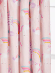John Lewis Magical Unicorn Pencil Pleat Pair Blackout Lined Children's Curtains - thumbnail 1