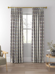 Harlequin Zeal Made to Measure Curtains or Roman Blind, Old Navy/Denim/Tan - thumbnail 5