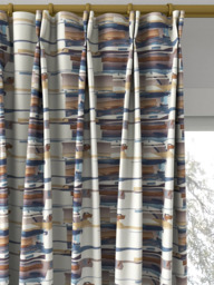 Harlequin Zeal Made to Measure Curtains or Roman Blind, Old Navy/Denim/Tan - thumbnail 4