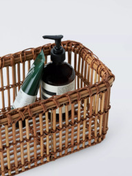 John Lewis Mid-Century Woven Rattan Storage Baskets, Set of 2 - thumbnail 3