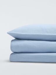 John Lewis Kids' Muslin Cotton Duvet Cover and Pillowcase Set, Cotbed (120 x 140cm) - thumbnail 4