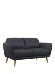 John Lewis Arlo Small 2 Seater Leather Sofa, Light Leg - thumbnail 1