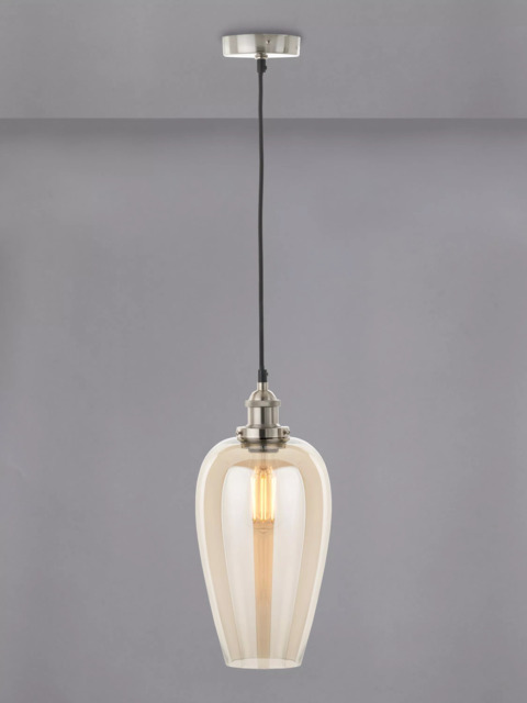 Pacific Clio Long Glass Shade Pendant Ceiling Light - image 1