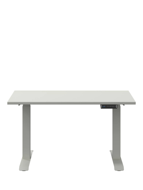 Bisley Sit & Stand Height Adjustable Oak Veneer Top Desk, 120cm - image 1
