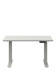 Bisley Sit & Stand Height Adjustable Oak Veneer Top Desk, 120cm - thumbnail 1