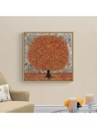John Lewis Nicky Chubb 'Bright & Beautiful Autumn' Framed Canvas Print, 64 x 64cm, Orange - thumbnail 2