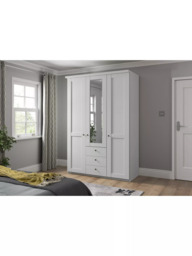 John Lewis Marlow 150cm Hinged Door Wardrobe with Mirror & 3 Drawers - thumbnail 3