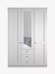 John Lewis Marlow 150cm Hinged Door Wardrobe with Mirror & 3 Drawers - thumbnail 2