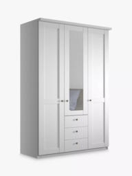 John Lewis Marlow 150cm Hinged Door Wardrobe with Mirror & 3 Drawers - thumbnail 1