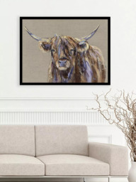 John Lewis Louise Luton 'Archie' Highland Cow Framed Print, 84.5 x 104.5cm, Brown - thumbnail 2